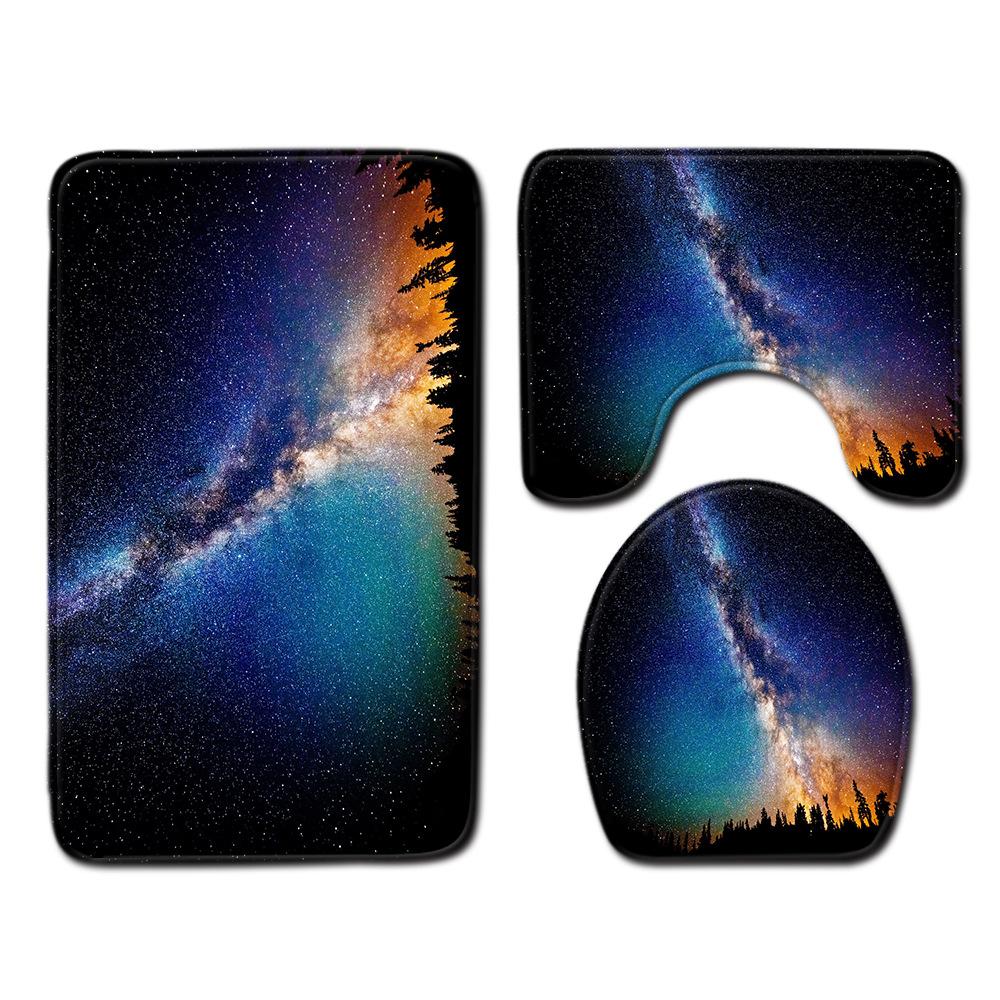 Star Bathroom Floor Mat Toilet Three-Piece Set