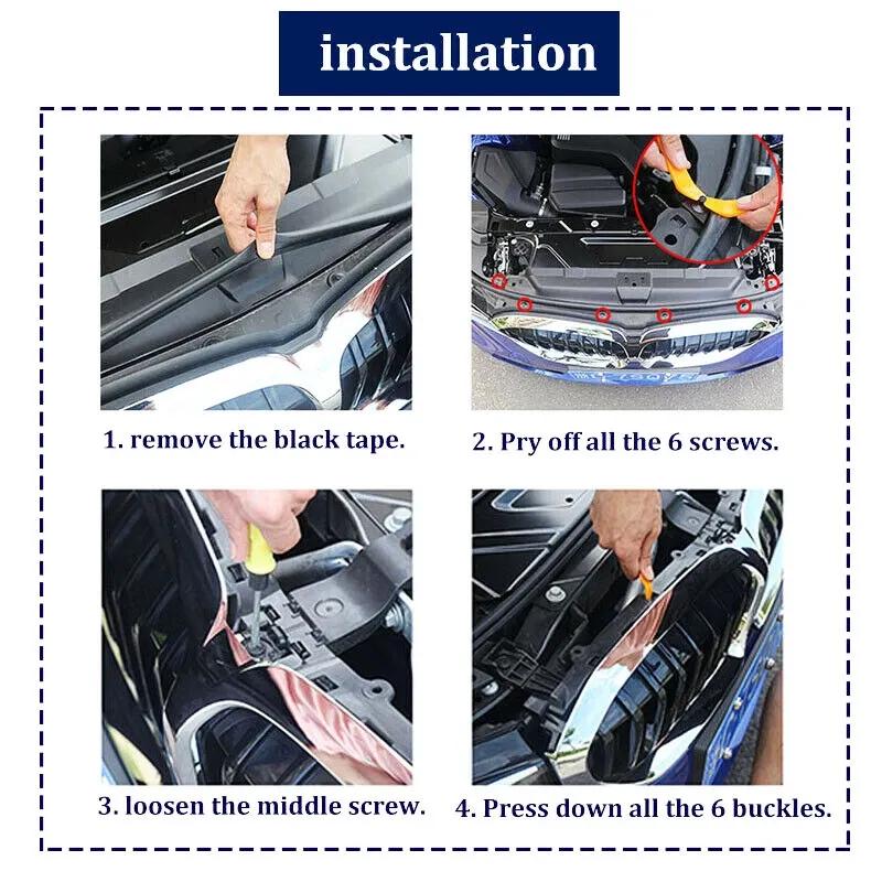 For BMW E90 E91 LCI 3 Series 2009-2012 Front Hood Kidney Bumper Racing Grille Mesh Double Slat Grill Car Replacement Accessories