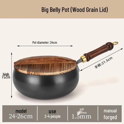 Yoshida Craftsman Cast Iron Wok with Wood Lid