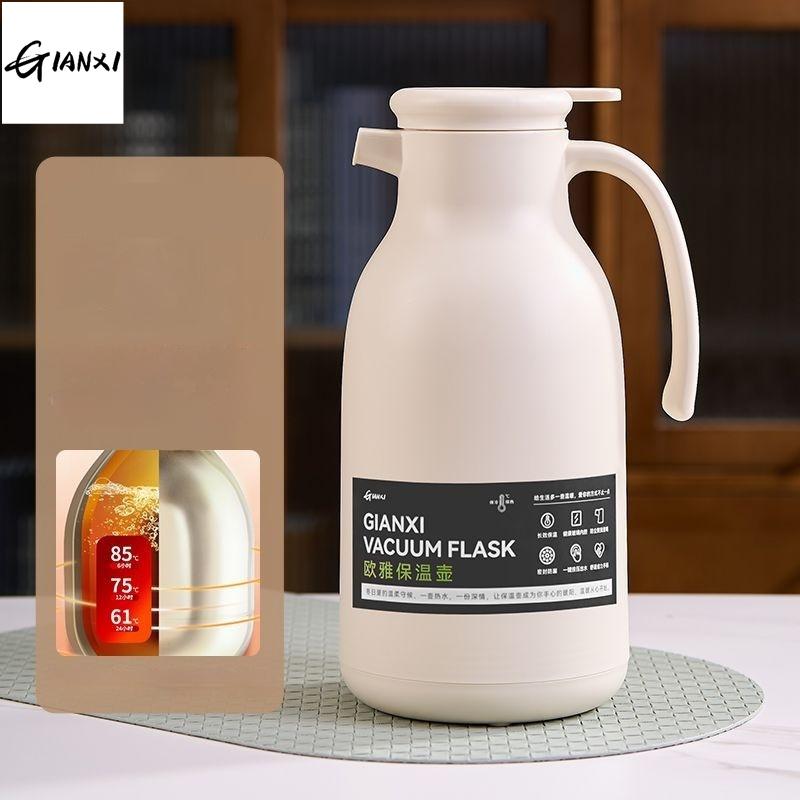 Zielona szklana butelka termosowa 1300 ml do domu i kuchni, termiczna butelka na wodę z uchwytem, termos na kawę o dużej pojemności