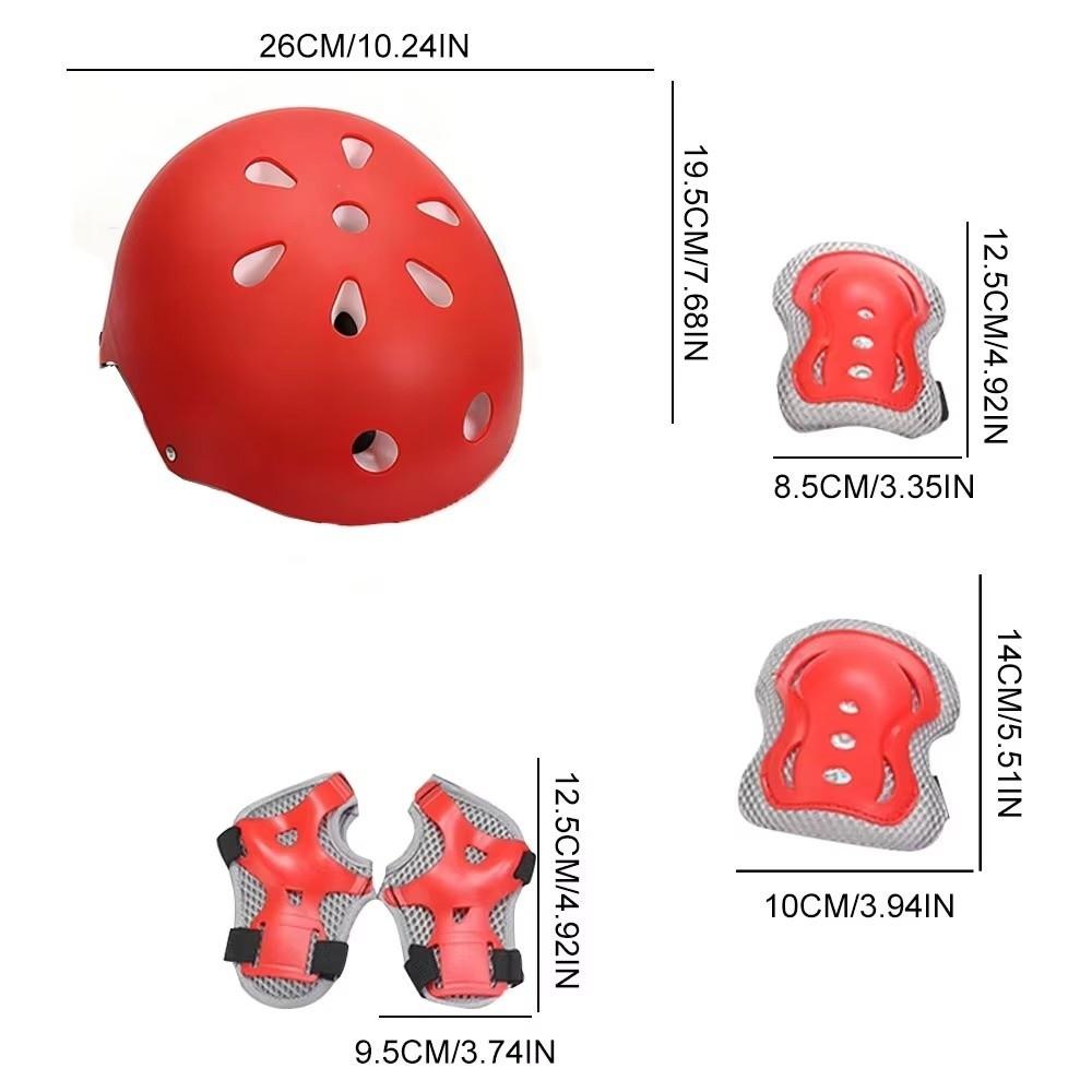 7Pcs/Set Adjustable Kids Knee Pads and Elbow Pads Thickened Safety Gear  Skateboard Sports
