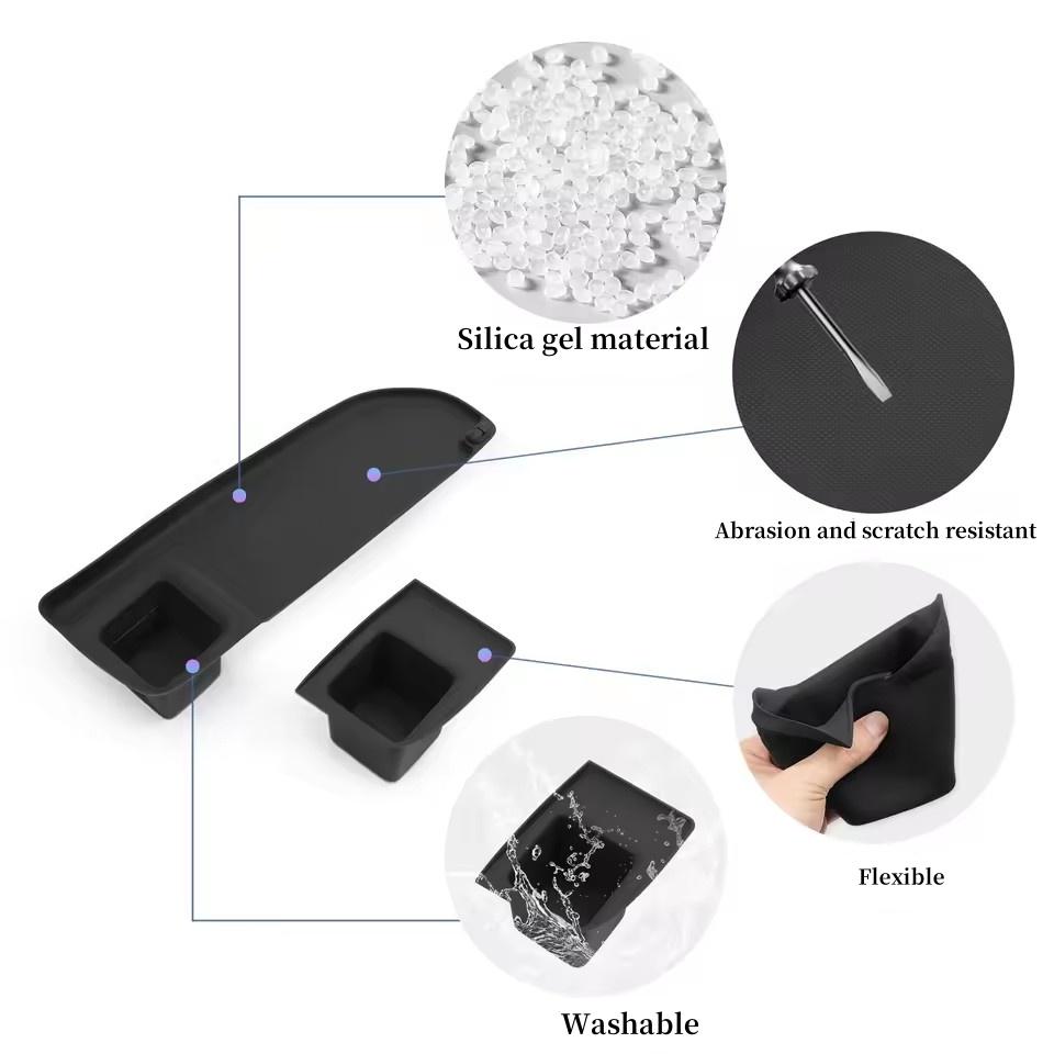 For Suzuki SOLIO/SOLIO BANDIT 2015-2020 Water Cup Holder Anti-Slip Pad Mat Dashboard Panel Storage Box Car Accessories Black
