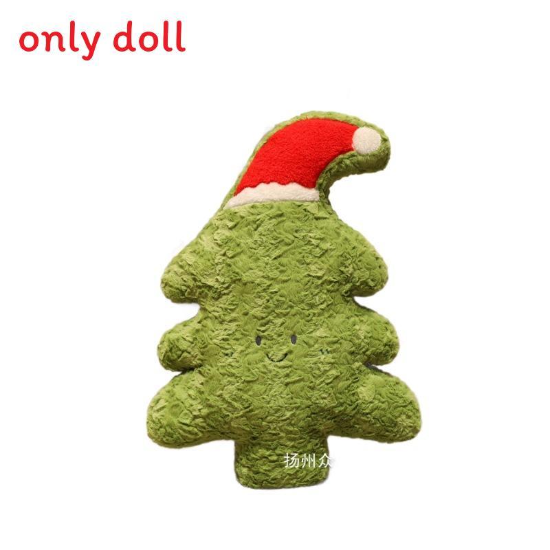 Christmas Theme Deer Bell Gingerbread Man Santa Claus Plush Doll Toy Pillow For Holiday Decor And Kids Gift