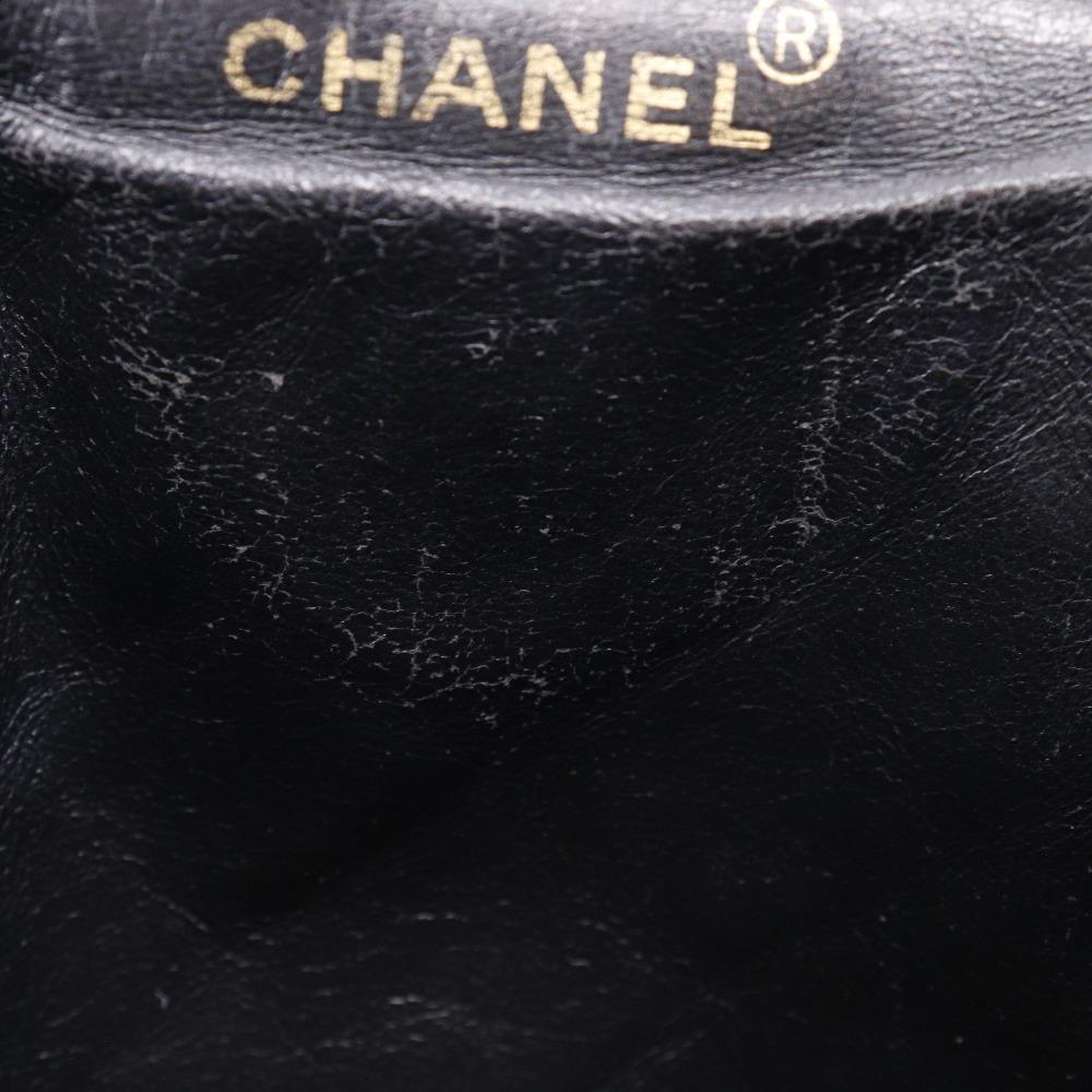 Chanel Matelasse Backpack Daypack A10177 ChainBackpack COCO Mark Black Lambskin Women Used