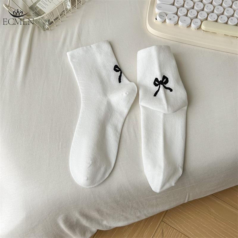 Sweet Girls Socks Cute Character Ribbon Graphic Bow Girl Ladies Cotton Socks