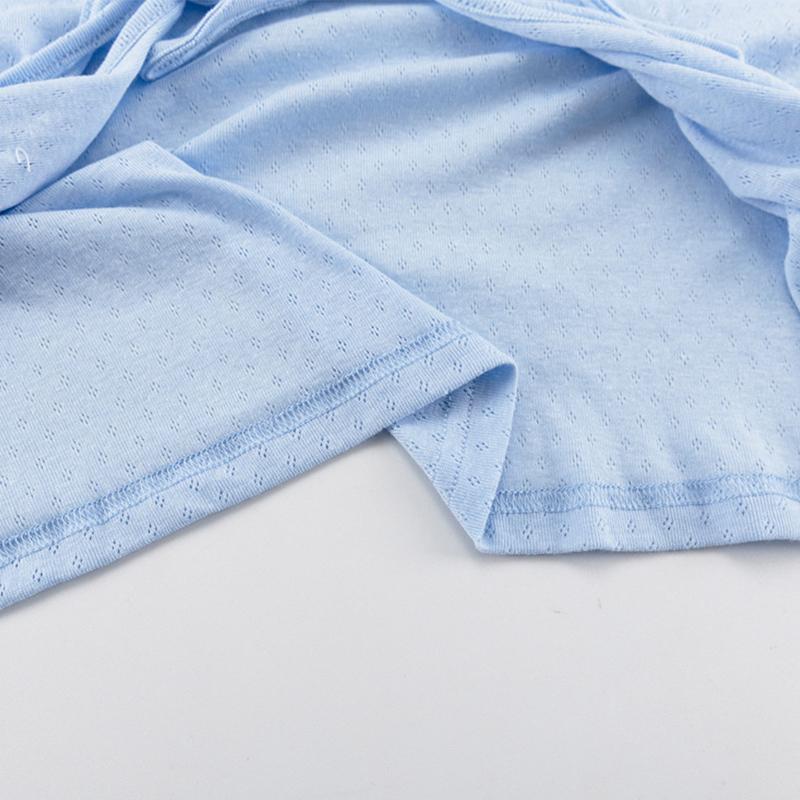 New Solid Color Knitted Jacquard Long Sleeve Open Umbilical Pajama Pants Two Piece Comfortable Home Clothes for Women