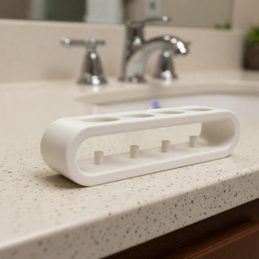 4 Holes Toothbrush Organizer Eco-friendly Bathroom Storage Rack Vanity