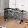 Stainless Steel Wall-Mounted Chopstick and Spoon Holder