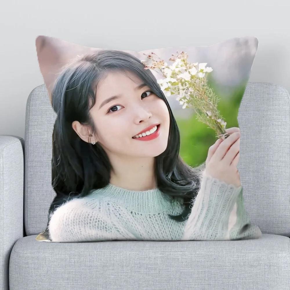 

IU Twin Size Bedding Cushion Cover 45x45 Cushions Covers Pillowcase 45*45 Couch Pillows Home Decoration Accessories Short Plush 12x12Inch