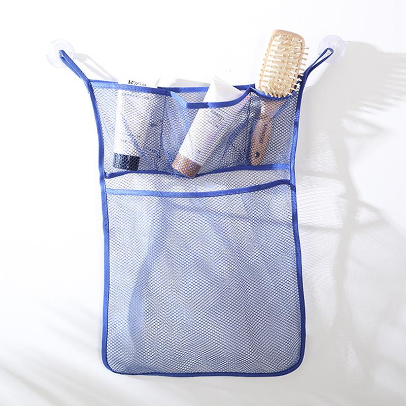 Baby Shower Bath Toys White Baby Kids Toy Storage Mesh With Strong Suction Cups Toy Bag Net Bathroom Organizer