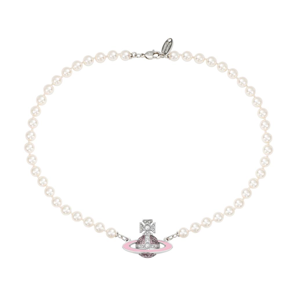 VIVIENNE WESTWOOD Roxanne Porcelain Saturn Pendant Necklace Women Necklace Silver 6301011G02P308P308
