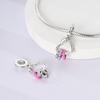 Charm Pendant Heart Love Rose Beads For Woman Fit Bracelet Make Original Jewelry