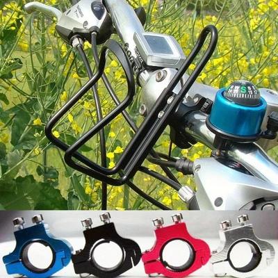 1 pz Universale Moto Bici Manubrio Lega di Alluminio Portabicchieri Bevanda Supporto Bottiglia Acqua Argento Nero Accessori