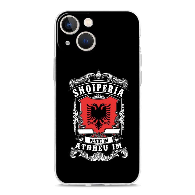 Phone Case For iPhone 17 Air Cases iPhone 16 15 12 13 14 Pro Max SE 7 8 Plus iPhone11 Clear Soft Cover Albania Albanians Flag