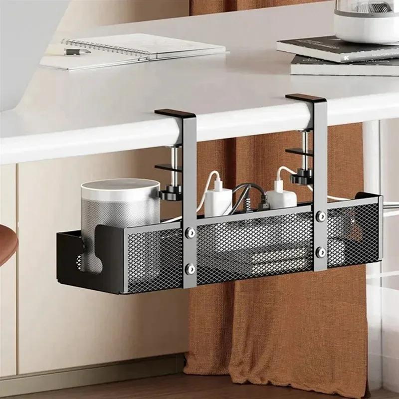 1PCS Under Desk Cable Management Tray, No Drill Steel Desk Cable Organizers, Wire Management Tray Cable Management Rack