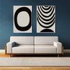 Minimalistický černý šedý obraz Canvas Print Severský nástěnný umělecký plakát Abstraktní estetický obrázek pro obývací pokoj Domácí dekorace Cuadros