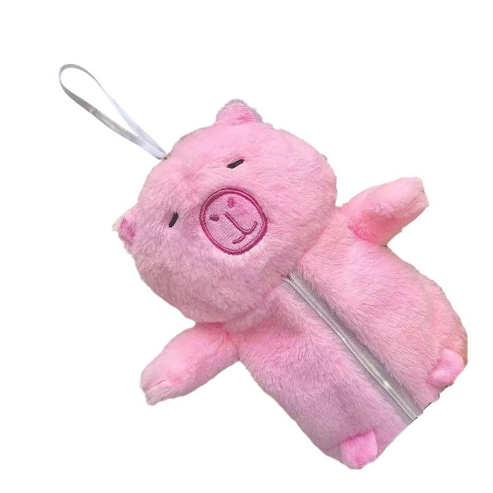 

Кукла-животное Капибара плюшевая сумка для ручек Большая вместимость Капибара плюшевая сумка для карандашей для детей розовый