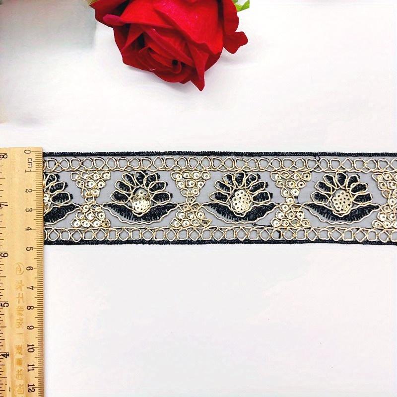 10 Yards Embroidered Lace Trim Ethnic Jacquard Ribbon DIY Clothing Accessories Sewing Craft Wrapping Decoration Material