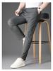 2026 Men's Slim Fit Cotton Linen Plaid Cropped Pants - Spring/Summer Korean Style Casual Wear