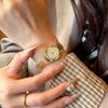 Oval Steel Belt Fashionable Exquisite High Sense Waterproof Quartz Watch, Versatile Student Watch High Value Watch Women