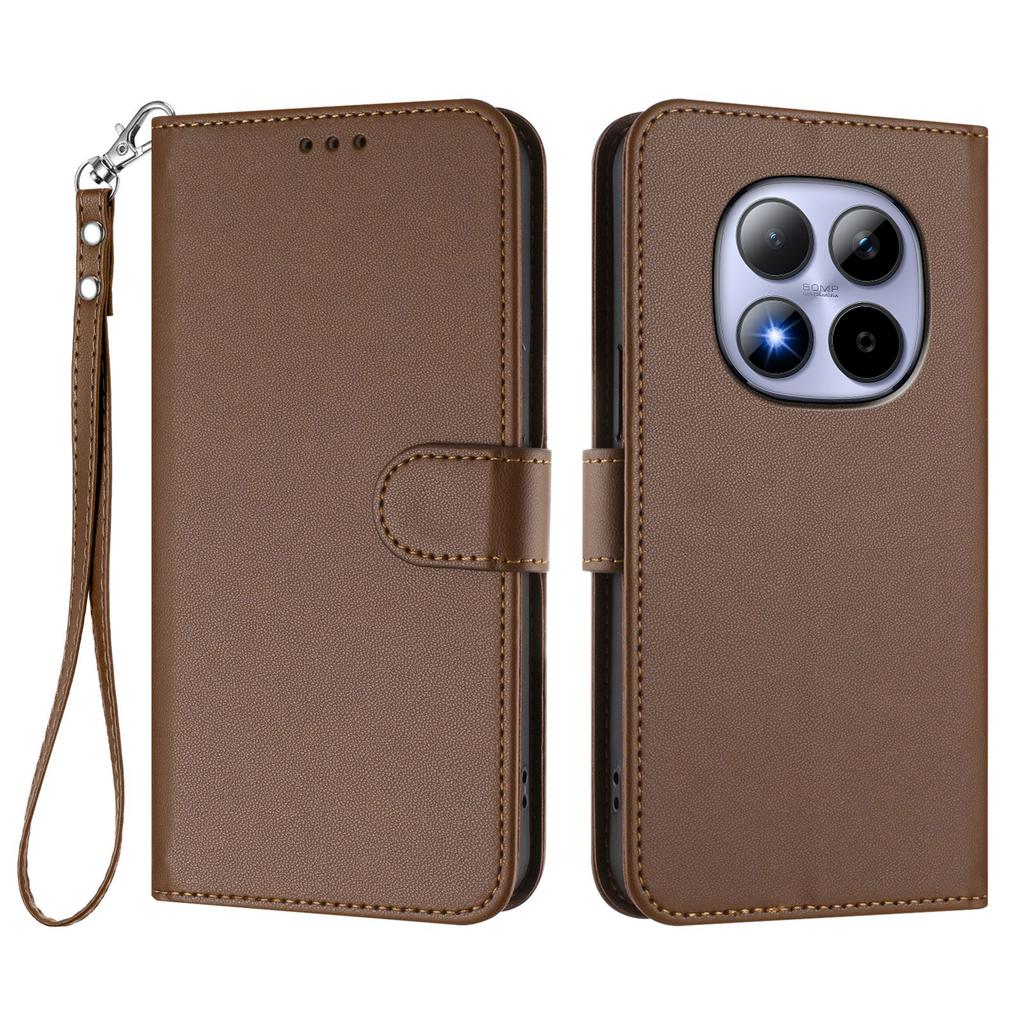 For Xiaomi Redmi Note 15 Pro 5G Leather Case Wallet Stand Phone Cover with Wrist Strap