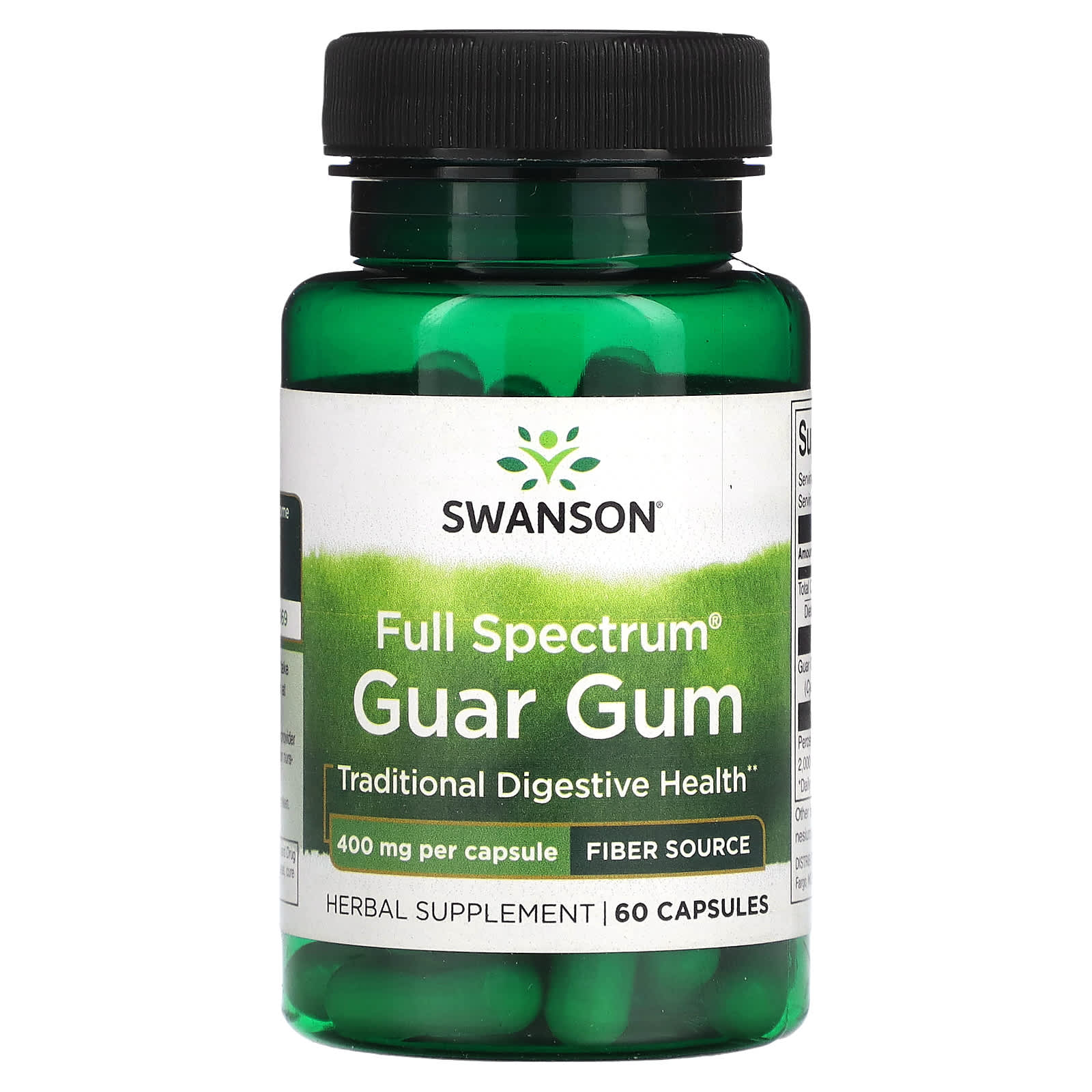

Full Spectrum Guar Gum, 400Mg, 60 Capsules