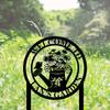 Personalizable Metal Welcome Sign Flower Pot Pattern Farm Lawn Garden Park Decor Thanksgiving Spring Gift