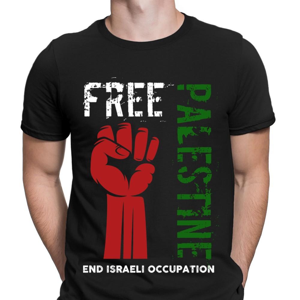 

Free Palestine T-Shirt Save Gaza Support Human Rights Freedom Flag Mens Tee PD2 2XL