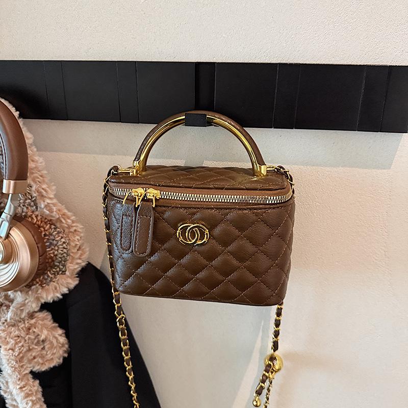 High-End Women's Diamond Pattern Crossbody Bag - Autumn/Winter Edition