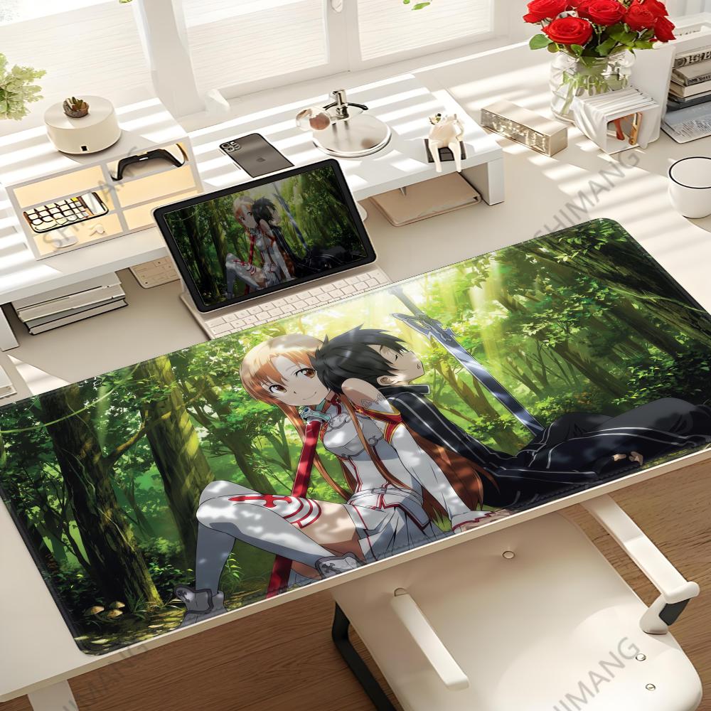 SSword Art Onlinee Mouse Pad Desk Mouse Pad Cute HD Desk Pad Extended Gaming Keyboard Mats Large xcm XXL Gamer Mousepad