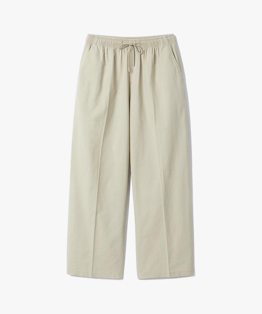 SUARE Linen-Like Semi-Wide Elastic Waist Pants - 10 Colors (Type B)