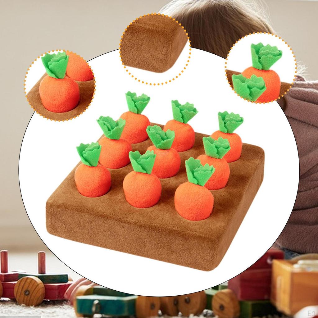 Carrot Toy Puzzle Toys Birthday Gifts Developmental Interactive Non Slip Educational with 9 Carrots