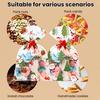Christmas Treat Bags Plastic Clear Xmas Candy Bags with Pull Bow Set for Baby