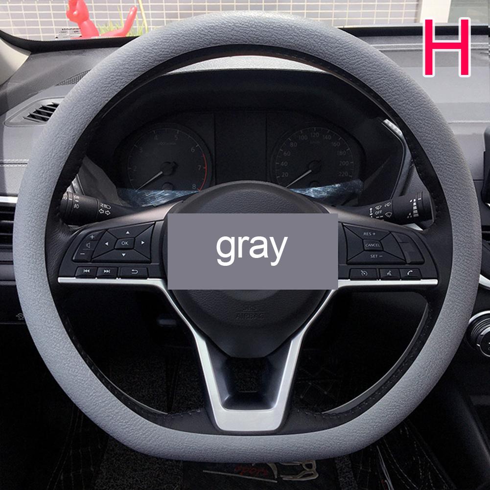Universal Car Silicone Steering Wheel Elastic Glove Cover Texture Soft Multi Color Auto Decoration DIY Covers Car Accessories