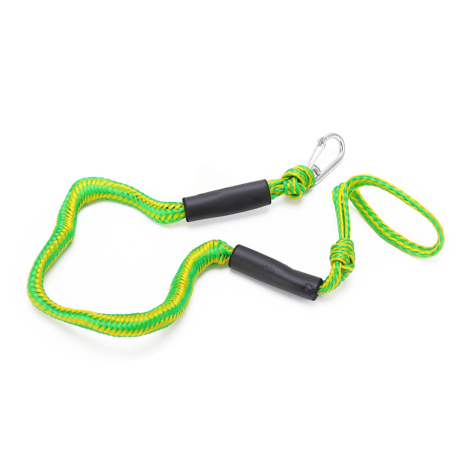 

Швартовный канат эластичный растягивающийся амортизирующий зеленый лодочный трос с D-образной пряжкой для швартовки лодки, каяка