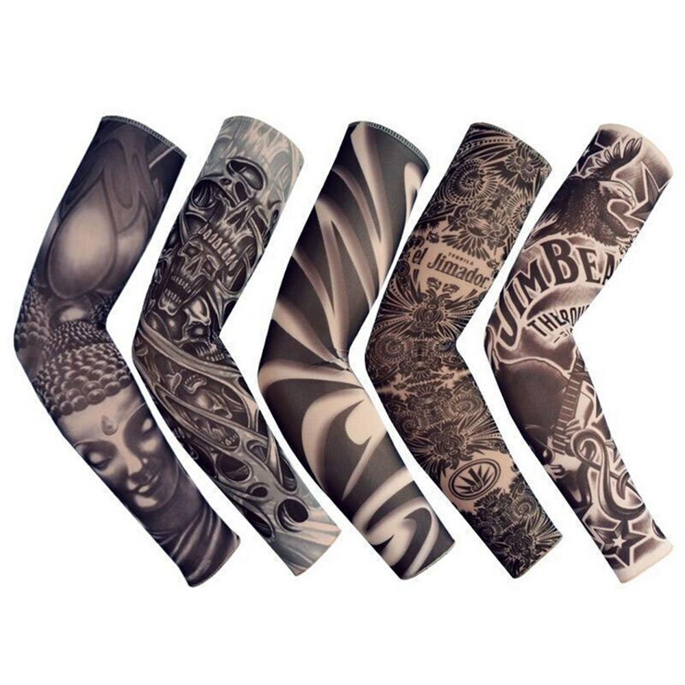 Einarmige Outdoor-Radfahren-Tattoo-Sonnenschutzärmel Sommer-Tattoo-Blumen-Armärmel Modischer Stil