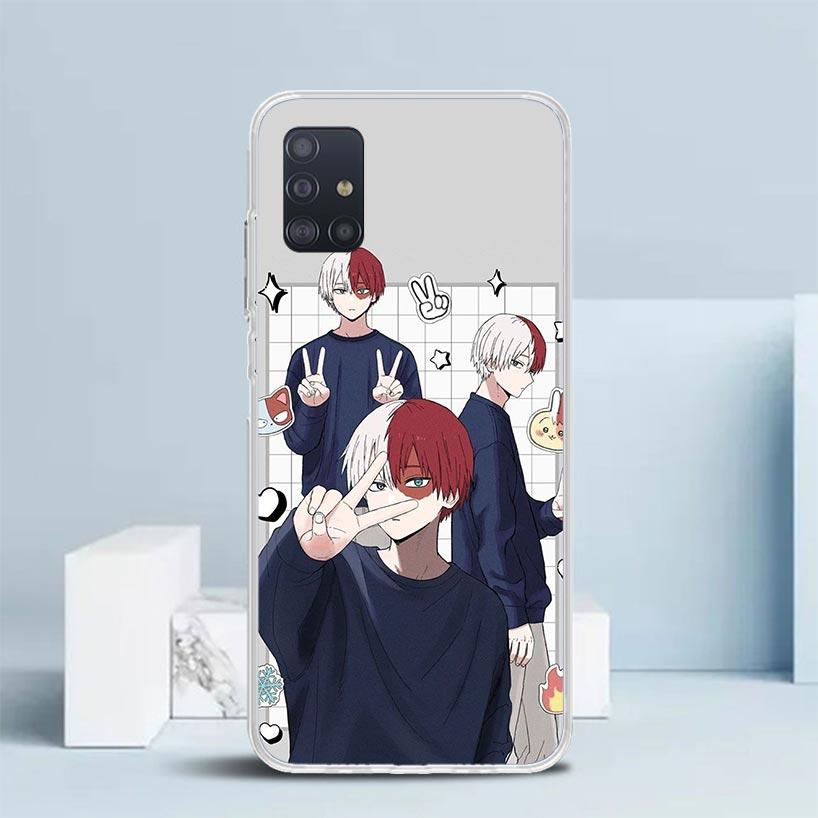 

Todoroki Shoto MHA My Hero Soft Cover for Samsung Galaxy A12 A22 A32 A52 A72 A02S Phone Case Note 20 Ultra 10 S10 Plus A51 A71 A Samsung A10S