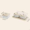 Candy Nut Serving Bowl Divided Dishes Removable Decorative Snack Platter Dried Fruit Tray