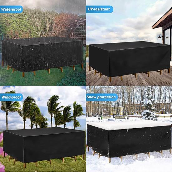 Waterproof Furniture Cover Oxford Fabric Weather-resistant Anti-penetration Outdoor Garden Patio Sofa Chair Cover