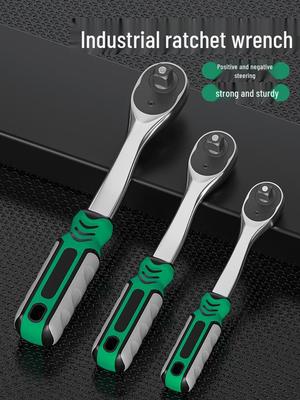 High Torque Reversible Ratchet Wrench, Labor-Saving Hexagonal Repair Tool, Industrial-Grade 72-Teeth