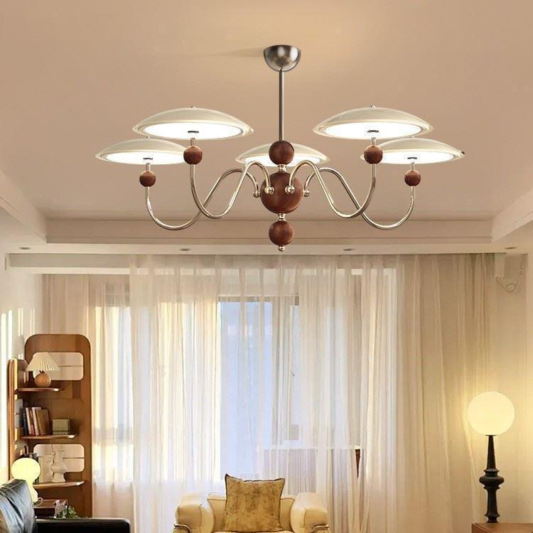 Retro Chinese Style Chandelier with French Cream Design for Living Room and Bedroom