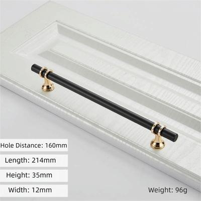 Zinc Alloy Cabinet Handles Ergonomic Black and Gold Kitchen Handles Furniture Hardware Gold Finish Door Handle