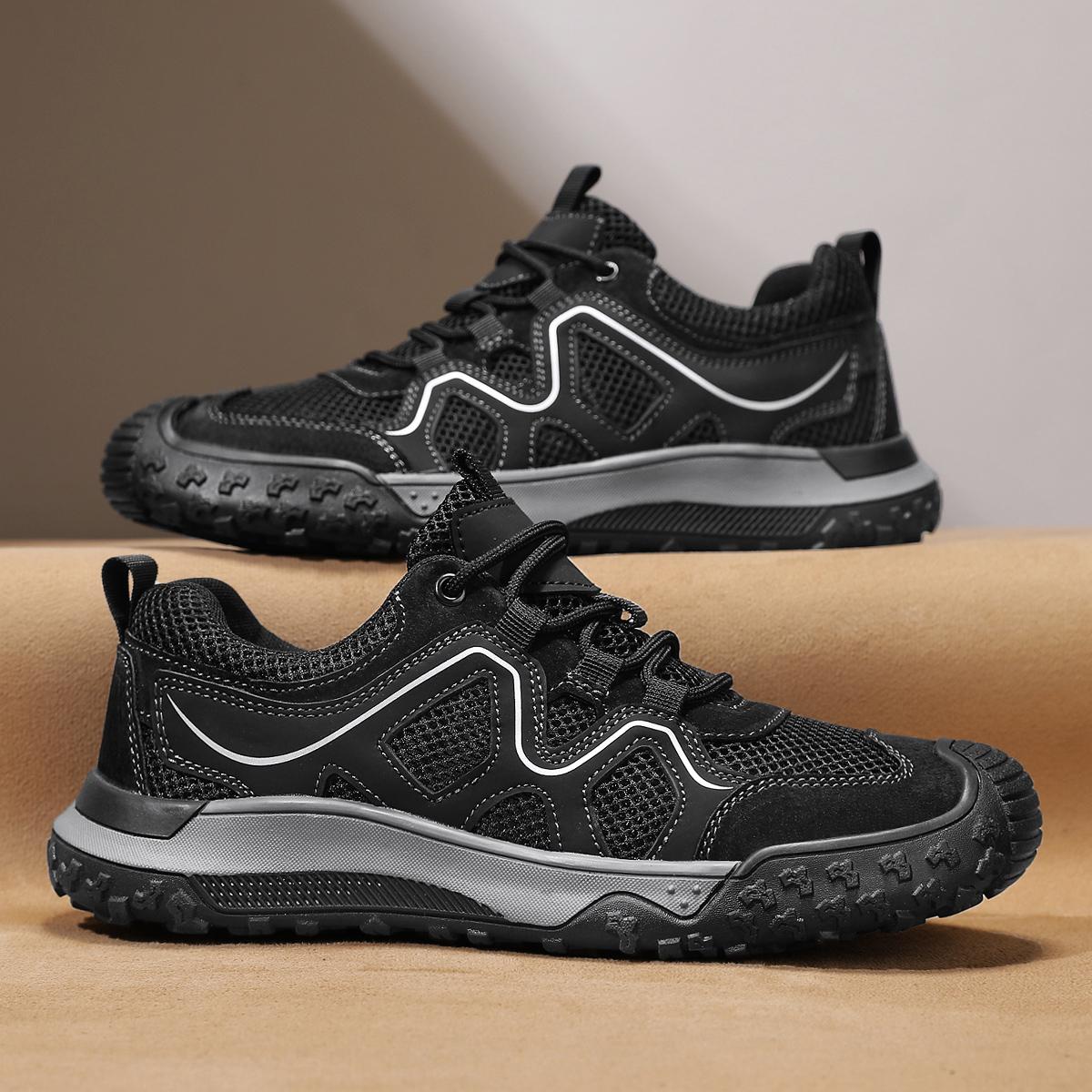 

Летние мужские сетчатые сандалии повседневные кроссовки для активного отдыха 45 чёрный