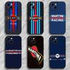 Funda para Teléfono M-Martini Racing con Rayas Horizontales Para 17 12 13 14 15 16Pro Max mini clásico Plus fuerte atracción magnética