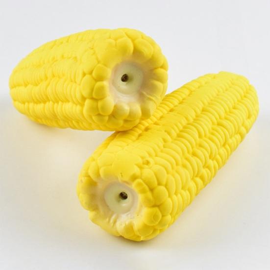 Yousheng Corn-shaped Dog Chew Toy Interactive Squeaky Corn Stick Teeth Cleaning Toy Funny Pet Sound Toy for Small Medium Large Breed