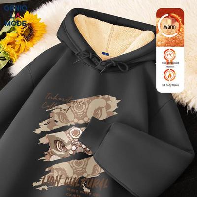 GENIOLAMODE Men's Heavyweight Fleece-Lined Hooded Sweatshirt
