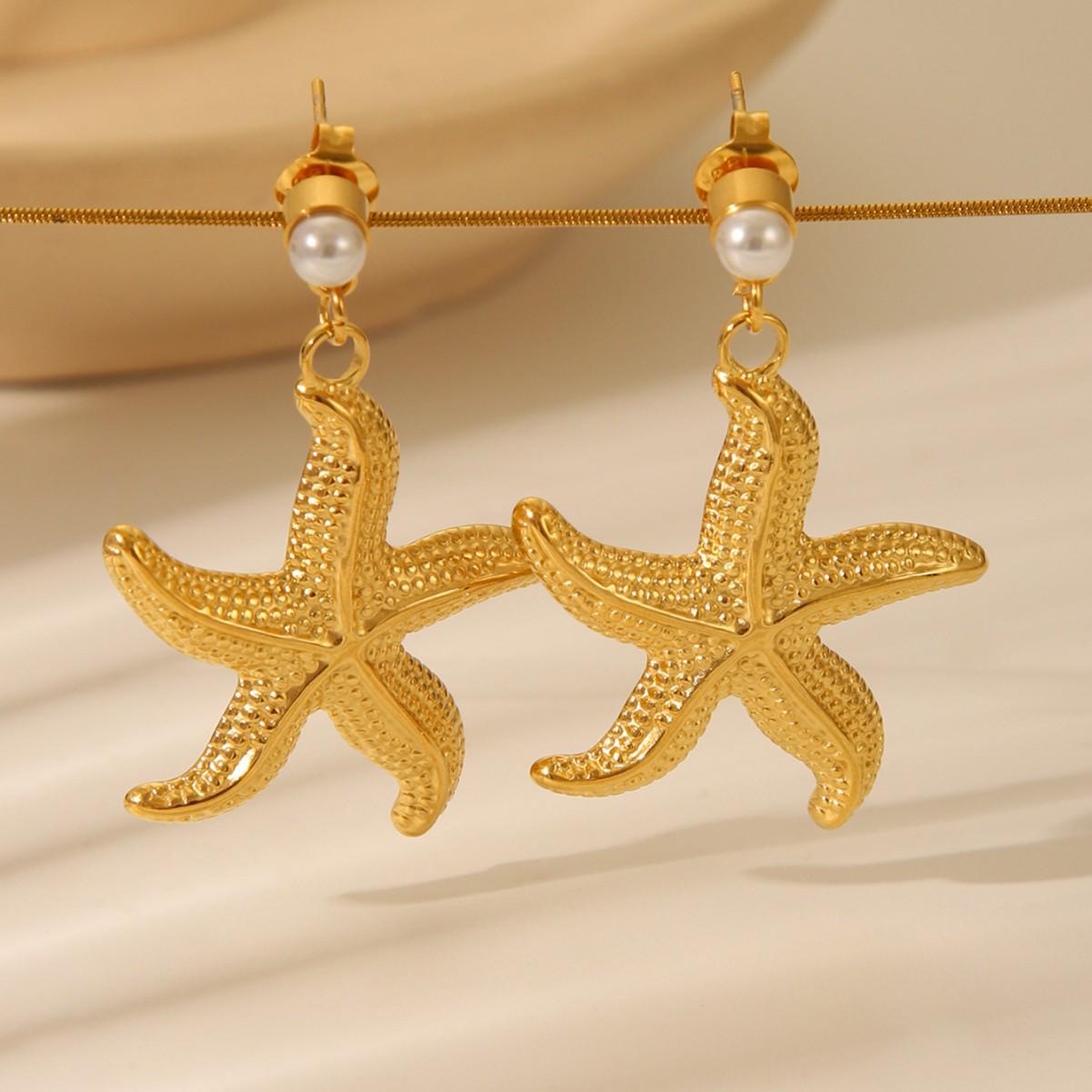 

Bohemian Starfish Stainless Steel Necklace - High-End Versatile DIY Fashion for Women