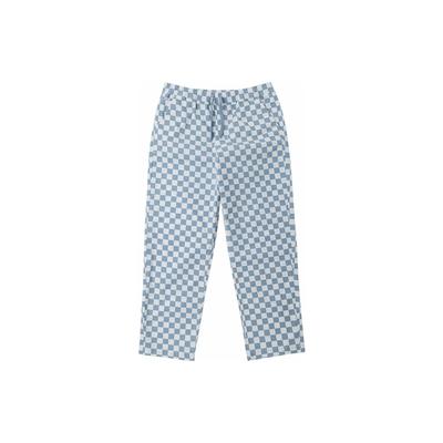 FW22 Schachbrettmuster Kordelzug Gerades Bein Sporthose Damen Hose Blau VN0A7RPBBD2