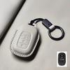 Genuine Leather Car Key Case Cover Fob For Honda Accord Civic 11Th    Hr-V Cr-V Pilot Sport Si Ex Keychain Protector