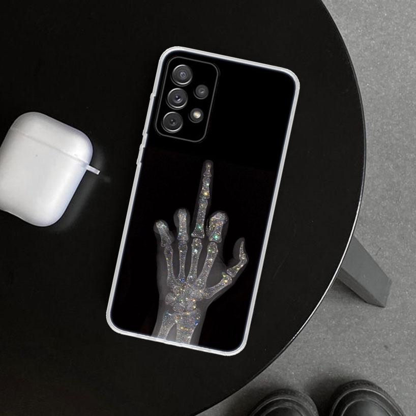 Middle Finger Phone Case Cover for Samsung Galaxy A12 A22 A32 A52 A72 A02S A51 A50S A31 A20S A10S Note 20 Ultra 10 Plus Galaxy A